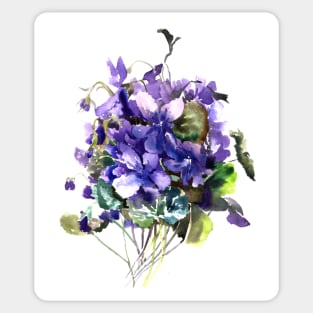 Violet Flowers Sticker